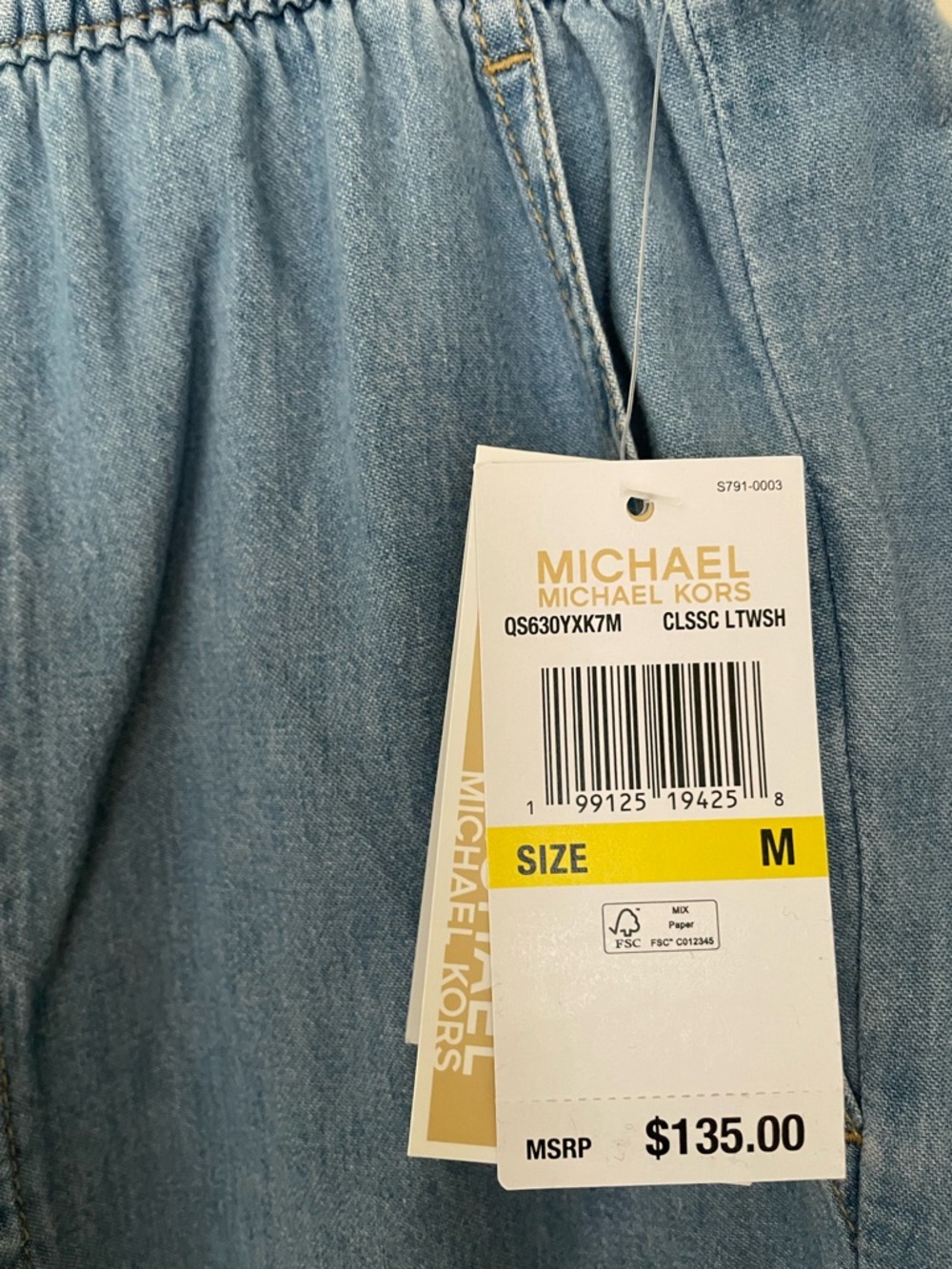 100% Cotton Denim Wide-Leg Pants - Picture 4 of 7